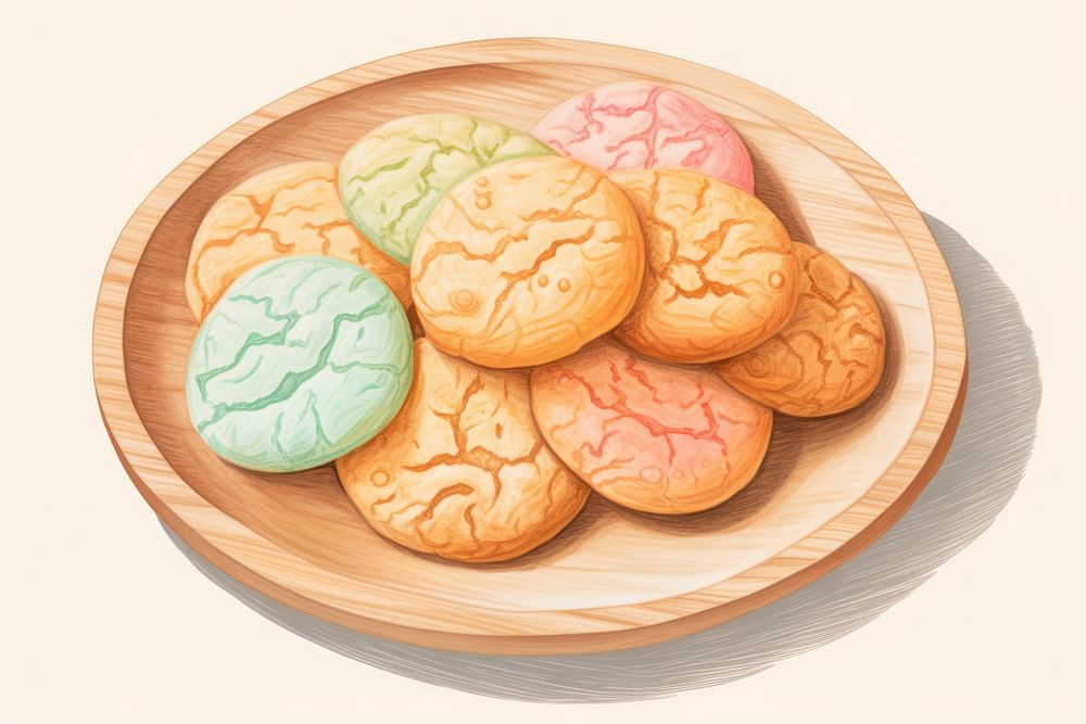 Cookies plate food meal. AI generated Image by rawpixel.