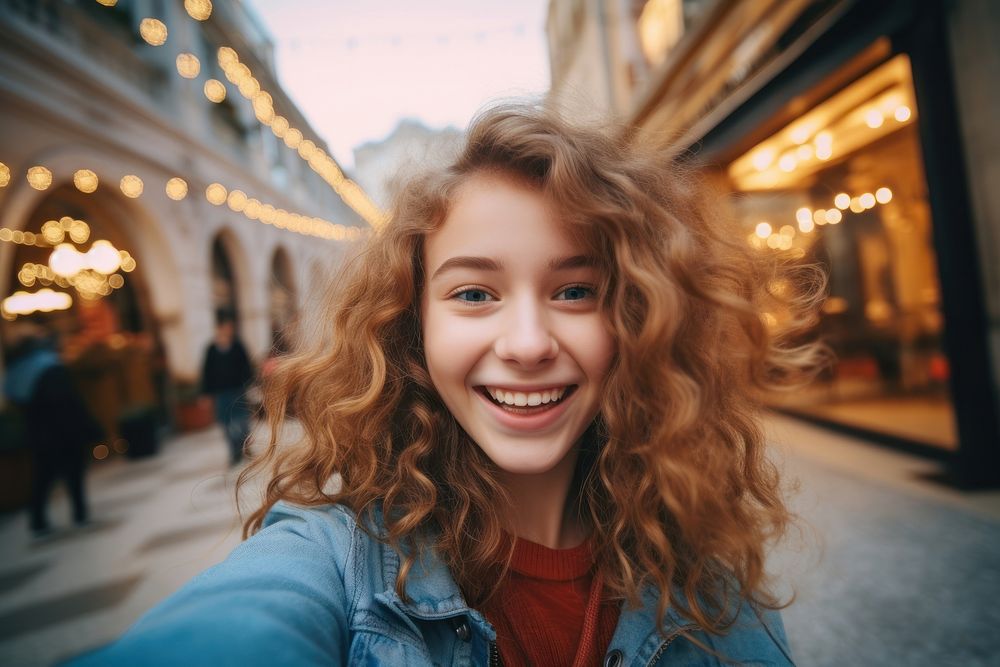 Portrait camera selfie smile. AI generated Image by rawpixel.