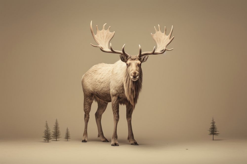 Scandinavian forest creature wildlife animal mammal. AI generated Image by rawpixel.