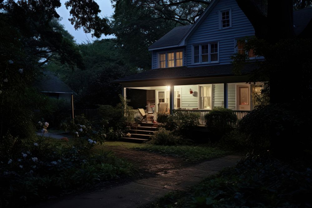 American house architecture building outdoors. AI generated Image by rawpixel.