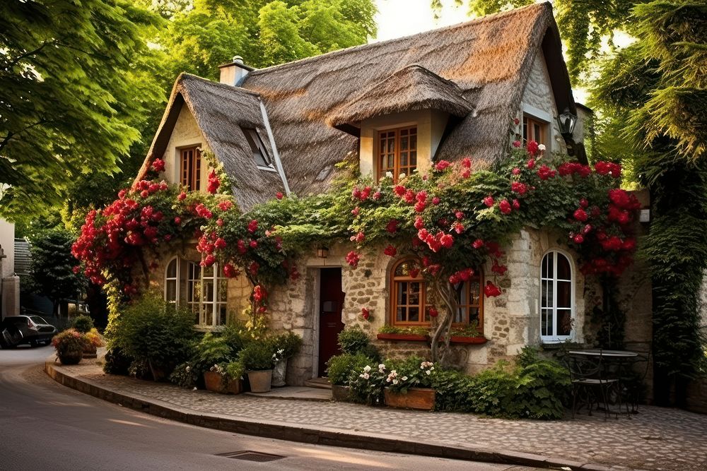 European house neighbourhood architecture outdoors. 