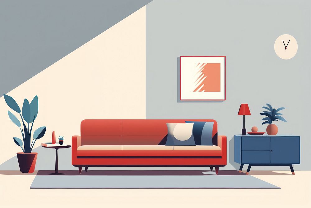 Living room architecture furniture comfortable. AI generated Image by rawpixel.