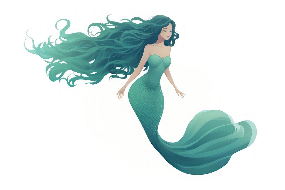 Mermaid cartoon sketch adult. AI generated Image by rawpixel.