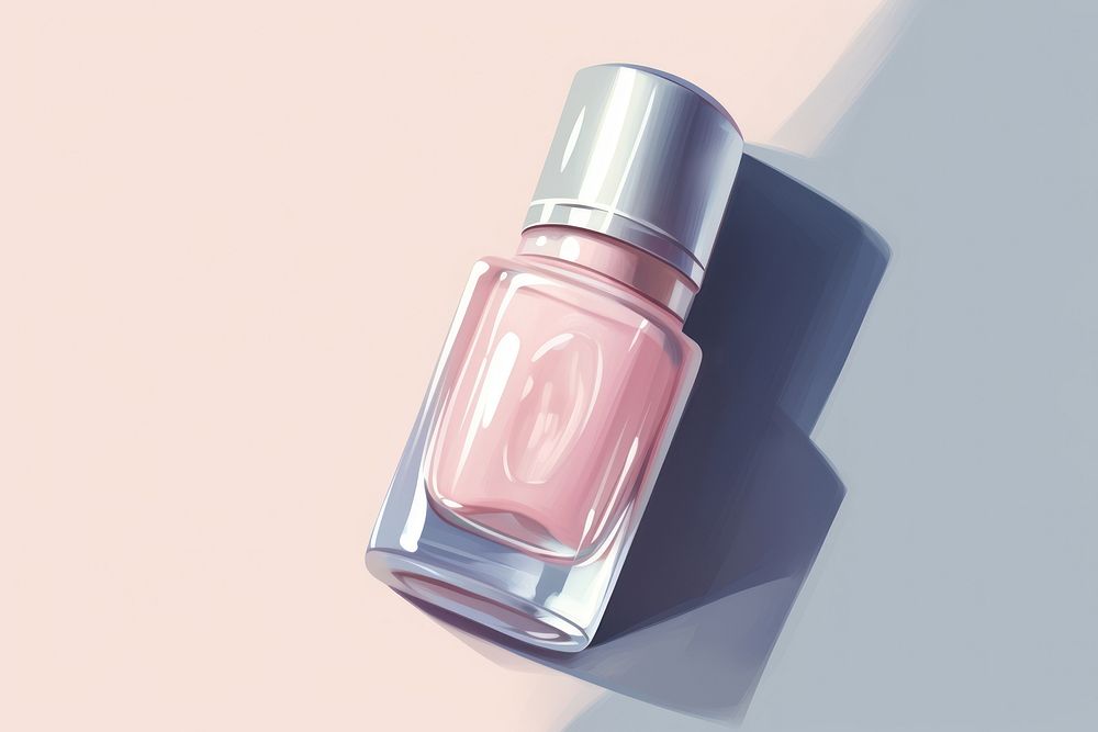 One bottle of nail polish cosmetics perfume container.