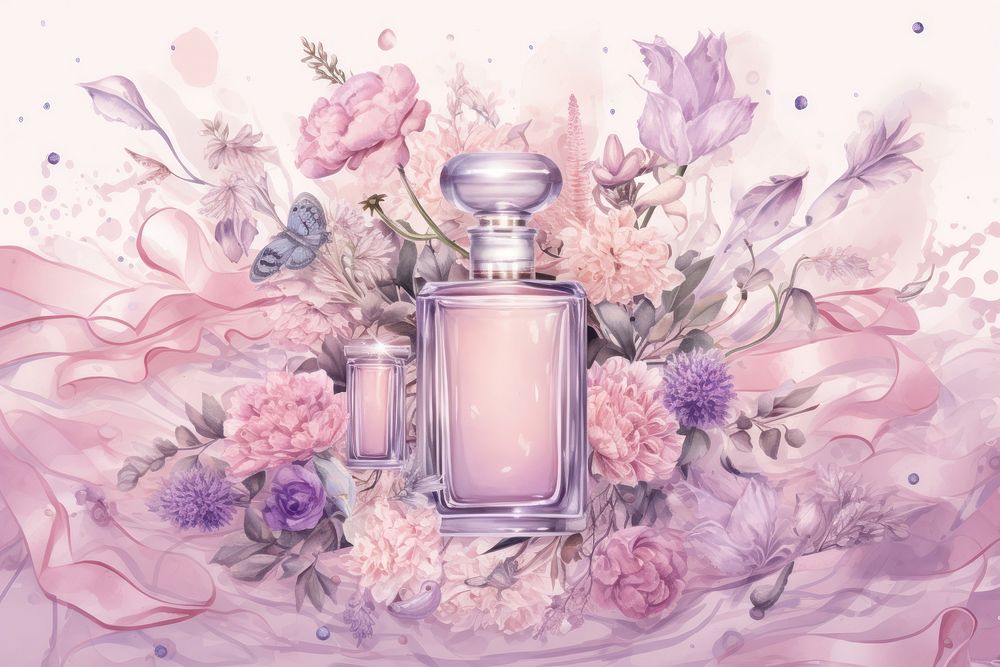 Perfume backgrounds cosmetics flower. AI generated Image by rawpixel.