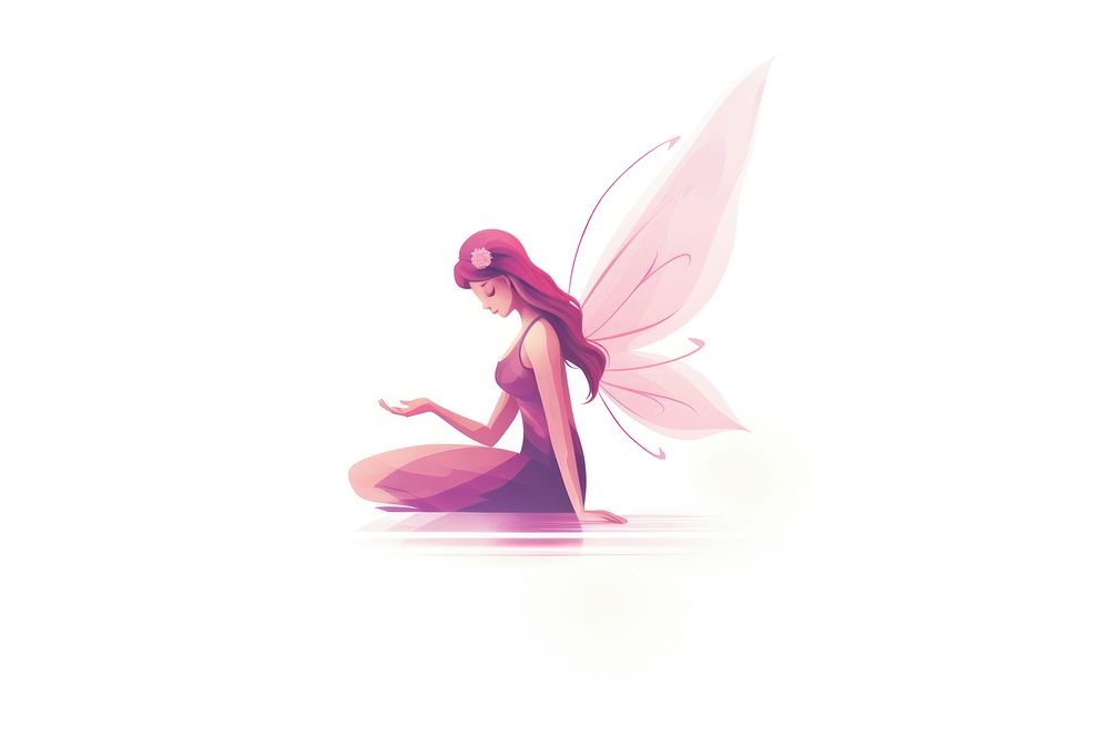 Fairy cartoon adult white background. AI generated Image by rawpixel.