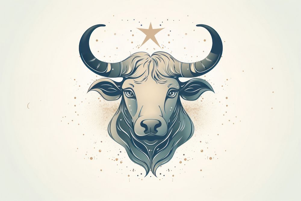 Taurus astrology livestock buffalo animal. AI generated Image by rawpixel.