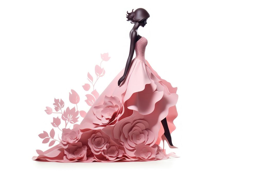 Woman silhouette dress fashion wedding. AI generated Image by rawpixel.