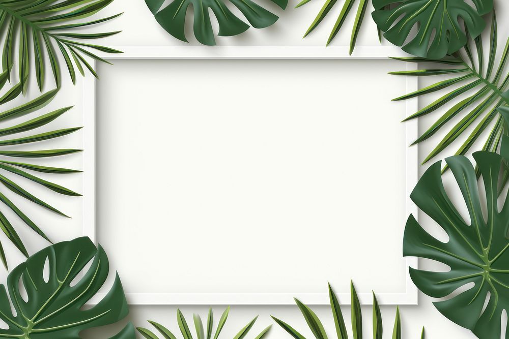 Palm leaves backgrounds plant green. 