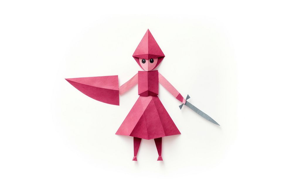 Warrior origami paper art. AI generated Image by rawpixel.
