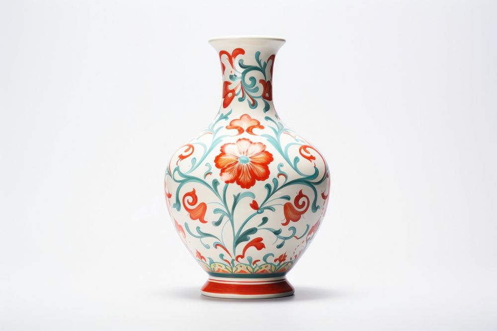 Chinese vase porcelain pottery art. AI generated Image by rawpixel.