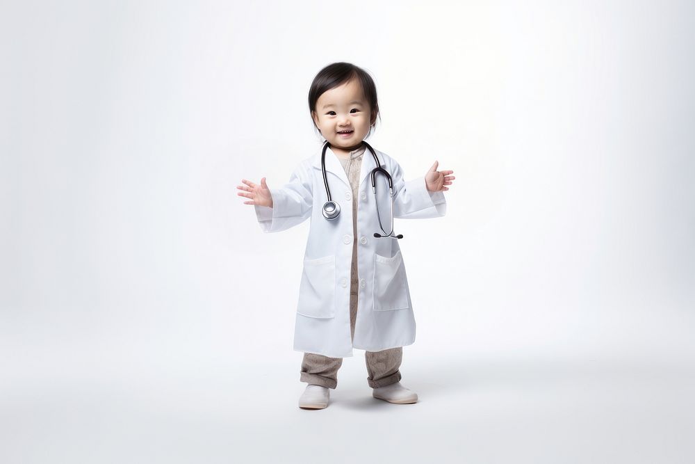 Chinese baby portrait doctor photo. AI generated Image by rawpixel.