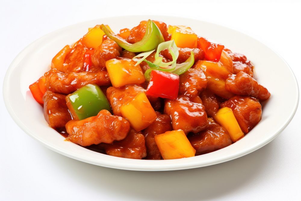 Chinese food meal dish white background. AI generated Image by rawpixel.