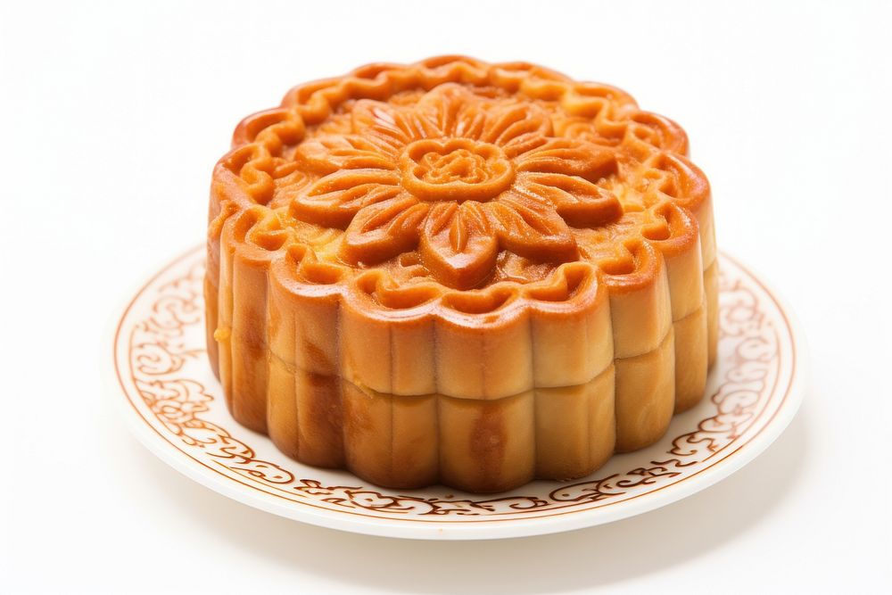 Chinese moon cake dessert food confectionery. 