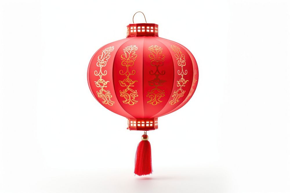 Chinese paper lantern white background celebration decoration. AI generated Image by rawpixel.