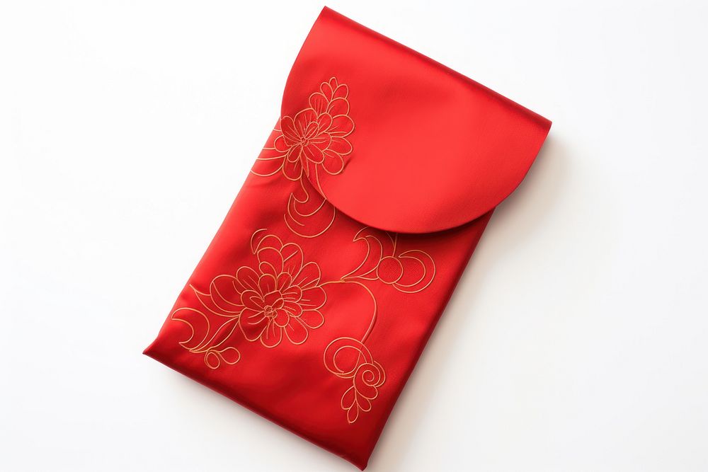 Chinese angpao envelope white background celebration. 