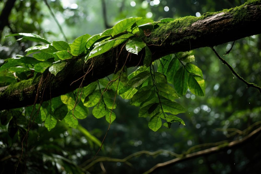 Branch forest rainforest outdoors. AI generated Image by rawpixel.