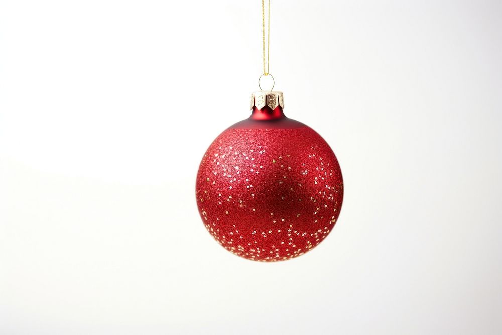 Christmas Ball hanging christmas white background illuminated. AI generated Image by rawpixel.