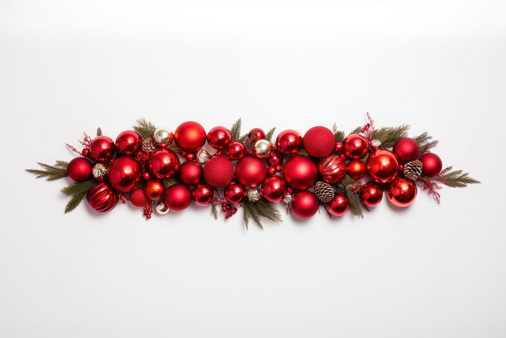 Christmas garland christmas white background | Free Photo - rawpixel