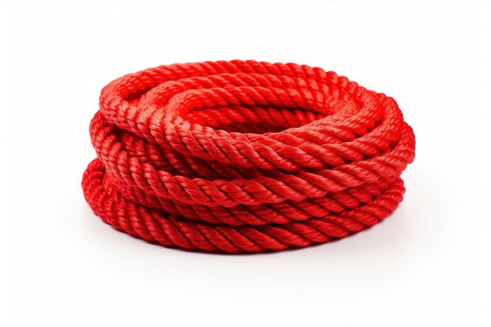 Coiled rope white background durability strength. AI generated Image by rawpixel.