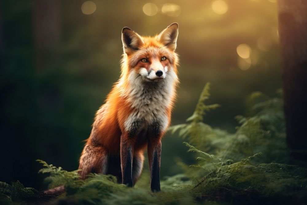 Fox wildlife animal mammal. AI generated Image by rawpixel.