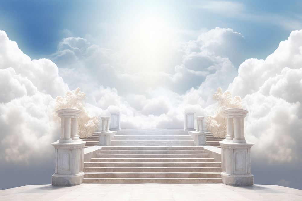 Cloud architecture backgrounds staircase