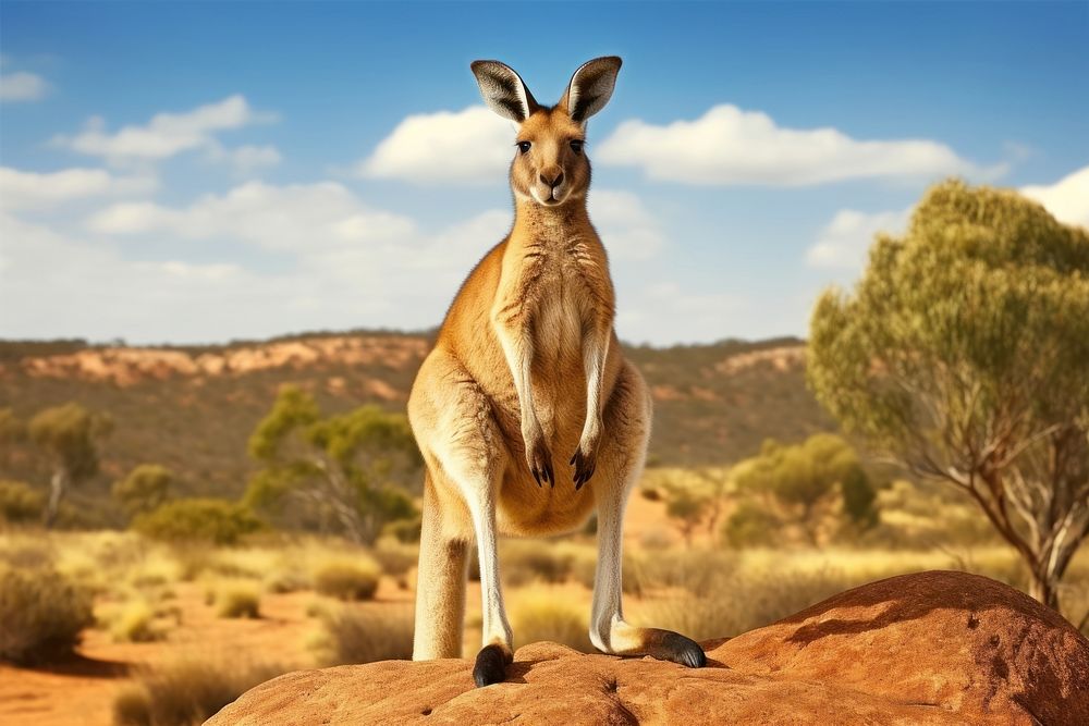 Kangaroo kangaroo wallaby mammal. 