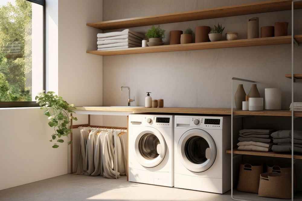 Laundry room appliance dryer sink. AI generated Image by rawpixel.