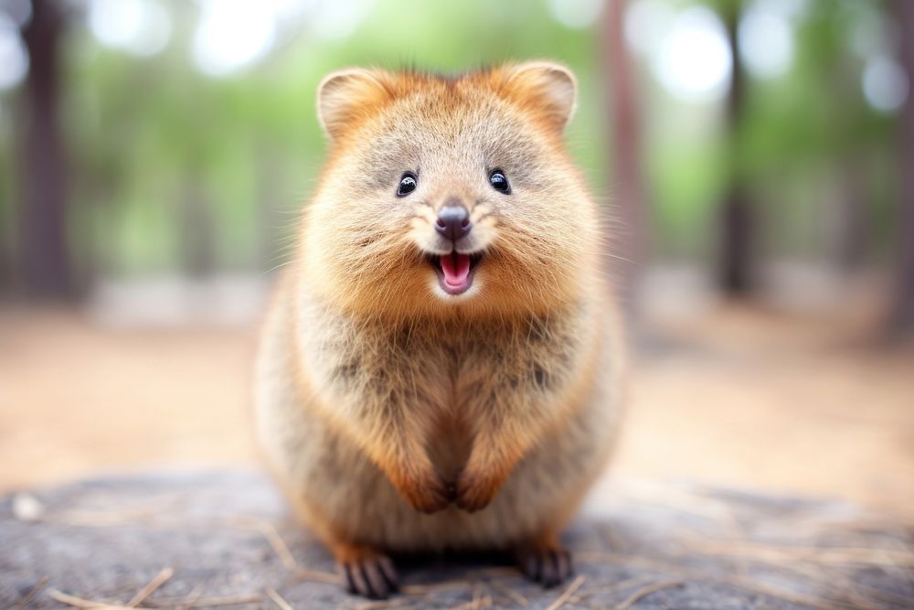 Quokka wildlife mammal animal. AI generated Image by rawpixel.