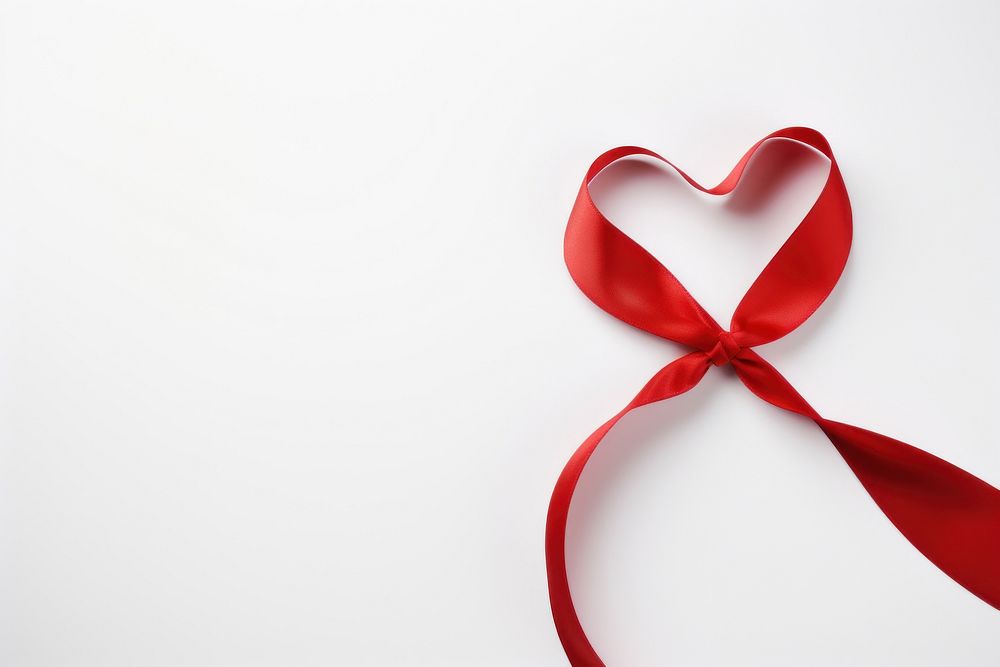 Red heart ribbons backgrounds red celebration. AI generated Image by rawpixel.