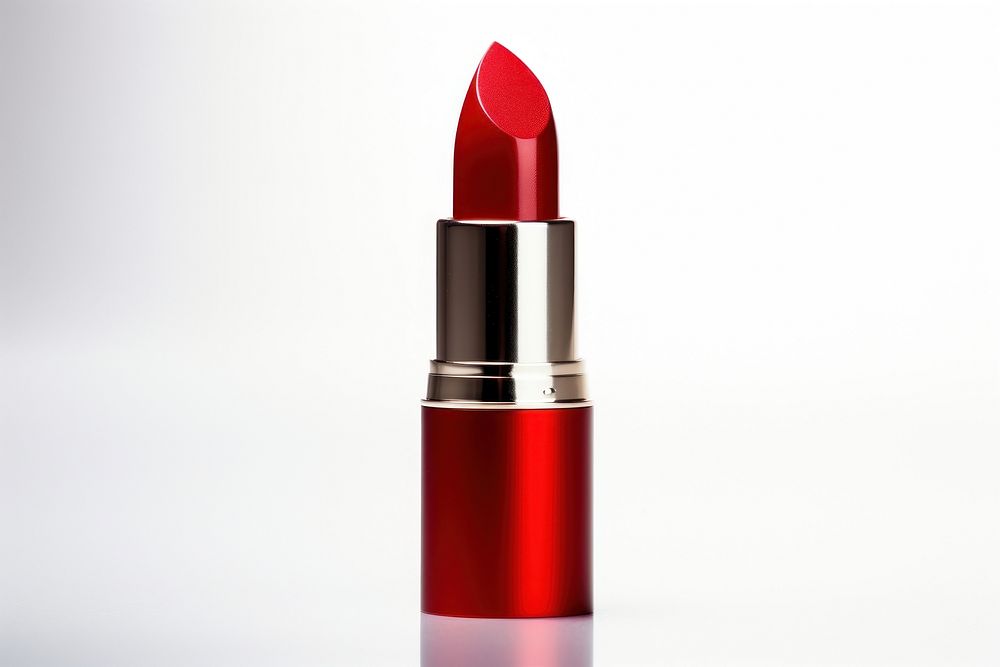 Red lipstick cosmetics white background glamour. AI generated Image by rawpixel.