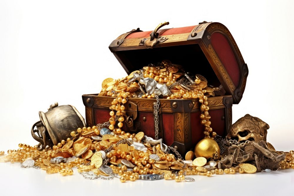 Treasure white background abundance container. AI generated Image by rawpixel.