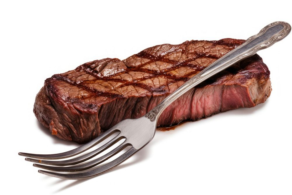 Steak beef fork meat. AI generated Image by rawpixel.