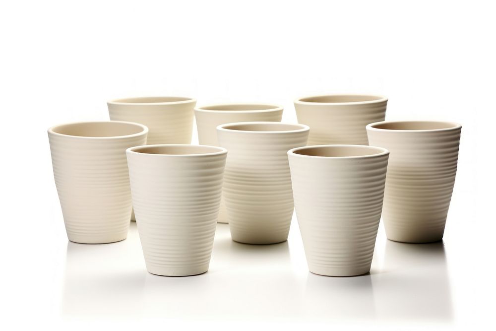 Plant Pot porcelain pottery white. AI generated Image by rawpixel.