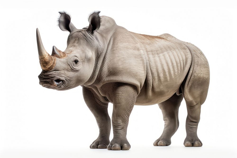 One-horned rhino wildlife elephant animal. AI generated Image by rawpixel.