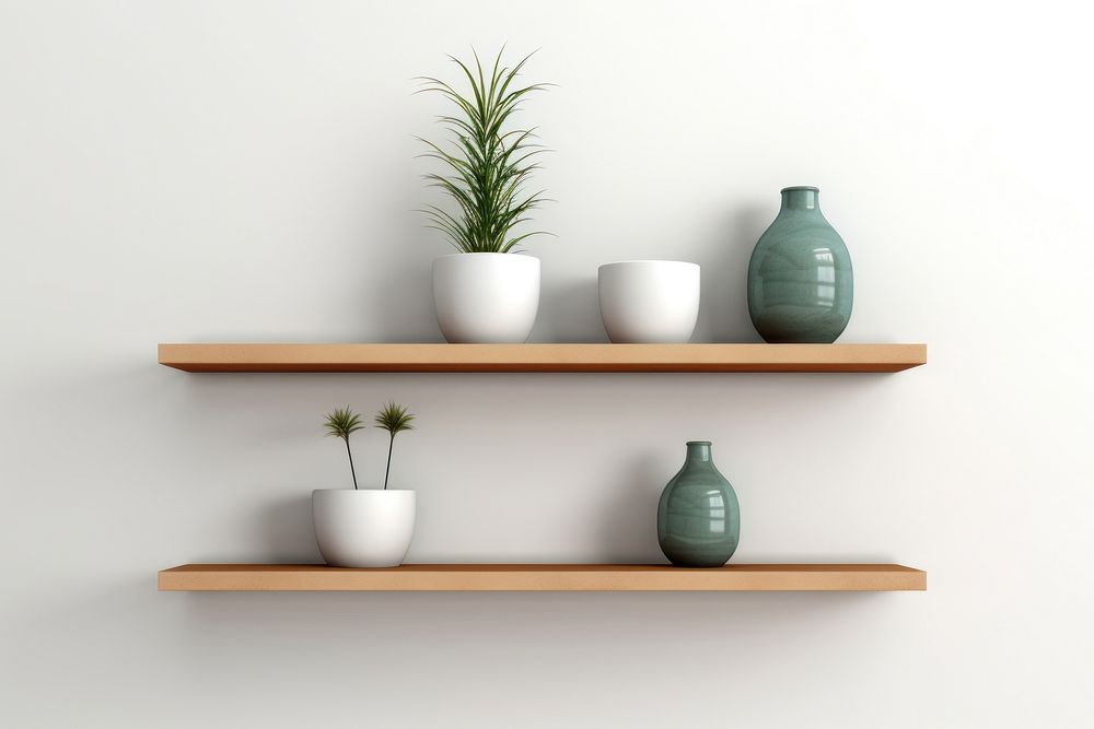 Modern shelf furniture plant vase. AI generated Image by rawpixel.