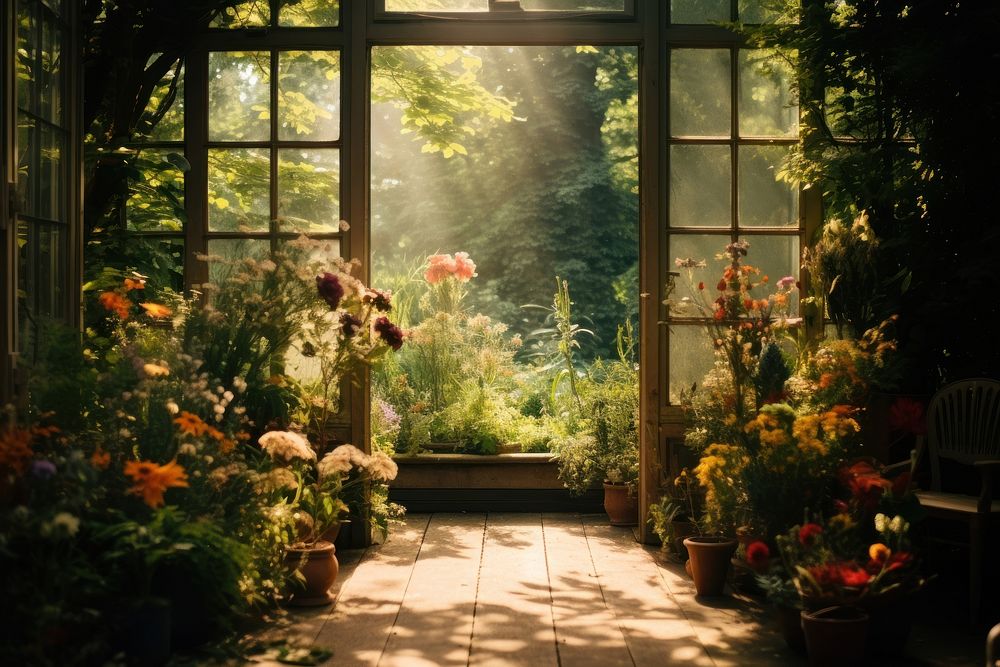 Garden nature outdoors backyard. AI generated Image by rawpixel.