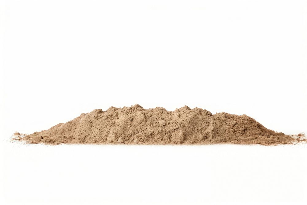 Powder sand soil white background. AI generated Image by rawpixel.