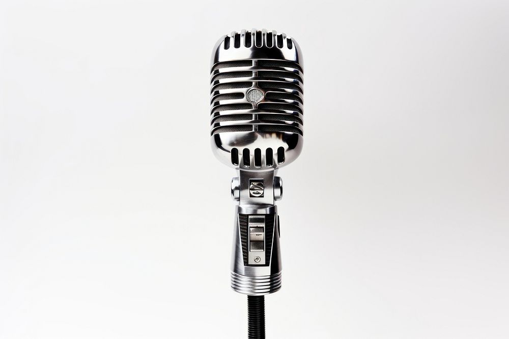 Vintage silver microphone performance technology. | Free Photo - rawpixel