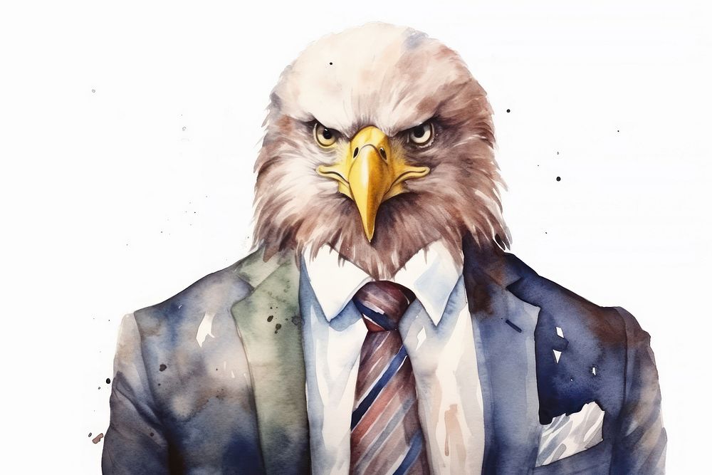 Animal eagle bird tie. AI generated Image by rawpixel.