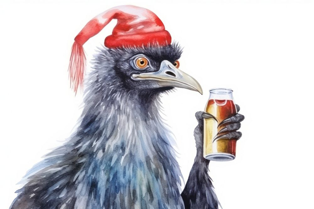Bird animal drink beak. AI generated Image by rawpixel.