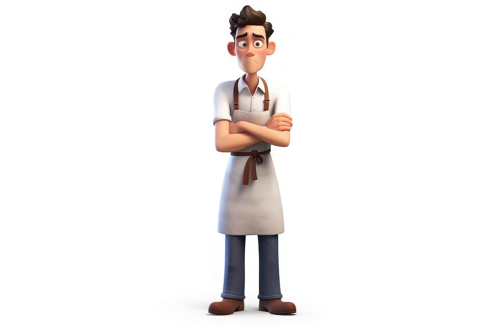 Stressed man cartoon stethoscope physician. AI generated Image by rawpixel.