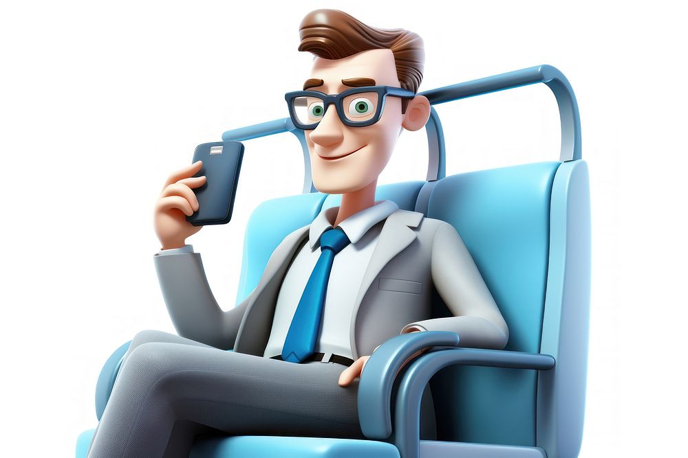 Cartoon glasses chair adult. AI generated Image by rawpixel.