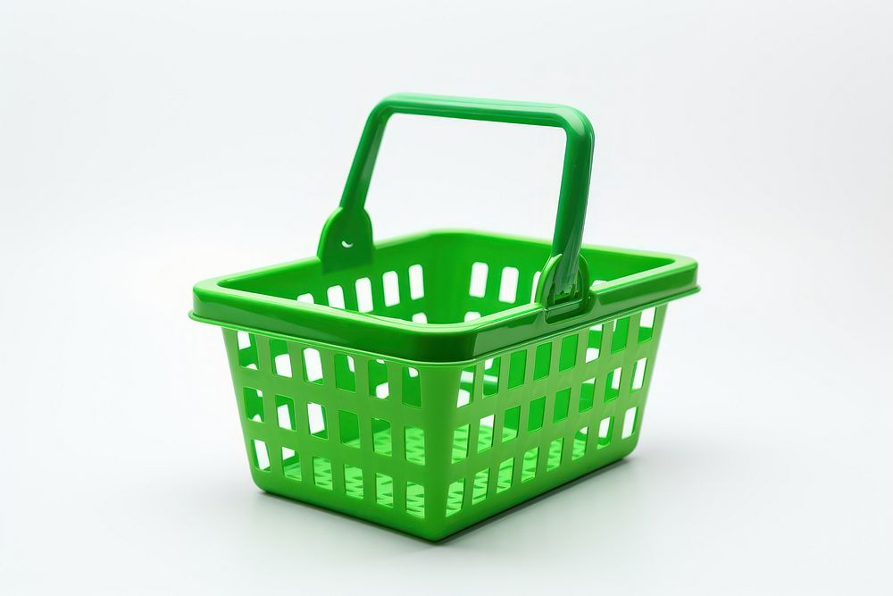 Basket plastic white background consumerism. AI generated Image by rawpixel.