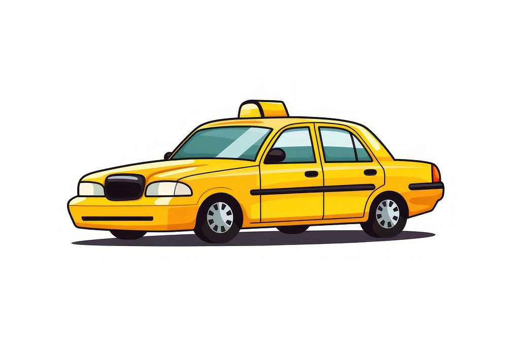 Taxi car vehicle cartoon. AI generated Image by rawpixel.