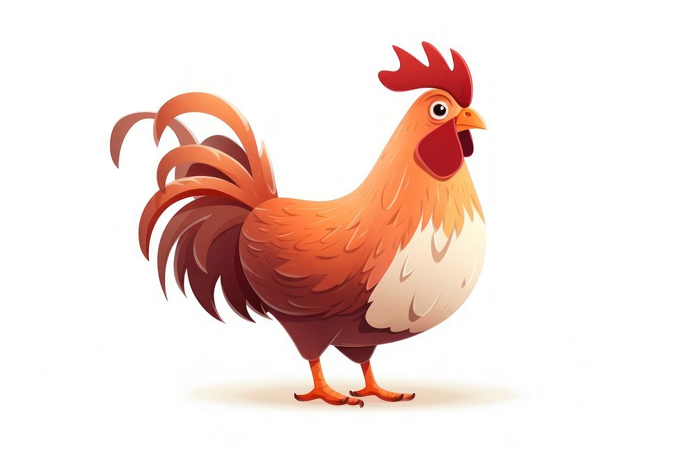 Hen chicken poultry cartoon. AI generated Image by rawpixel.