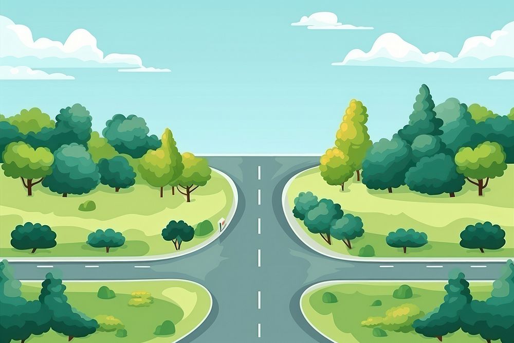 New road tree landscape outdoors. AI generated Image by rawpixel.