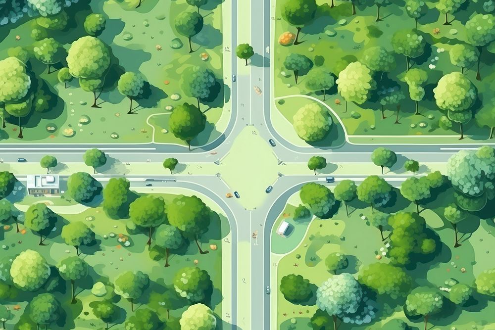 New road city tree outdoors. AI generated Image by rawpixel.