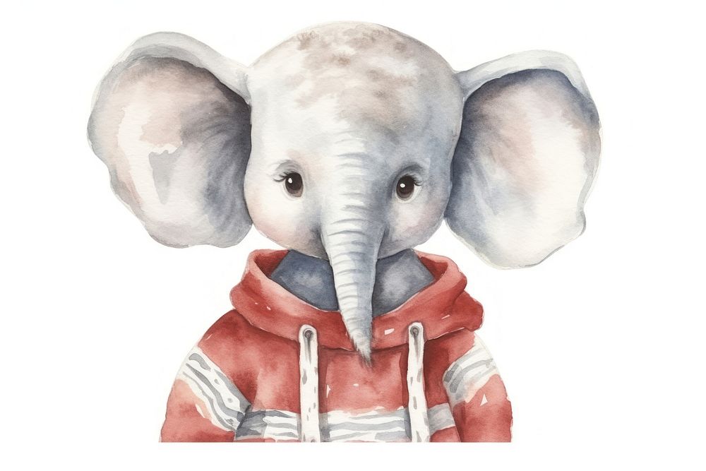 Elephant character animal wildlife mammal. AI generated Image by rawpixel.