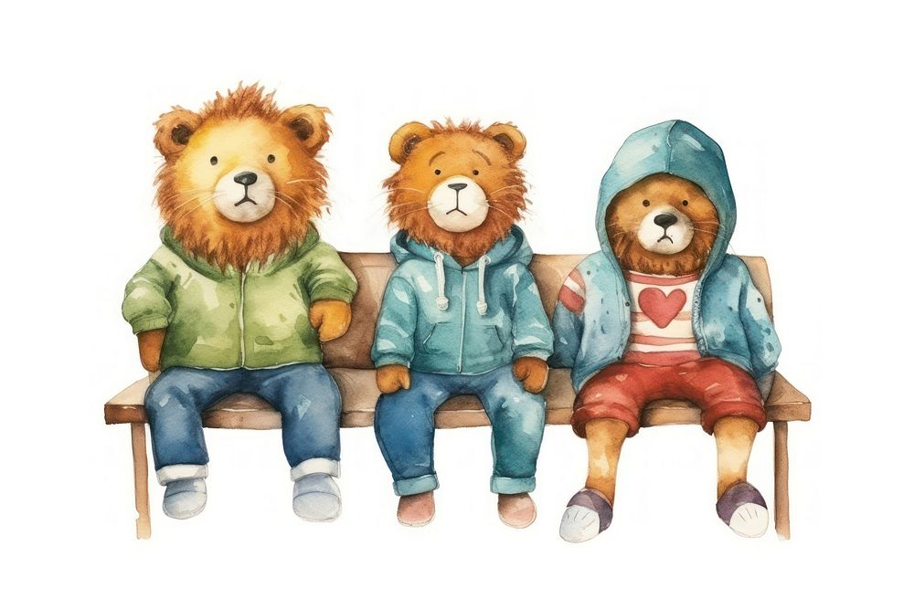 Lion characters toy white background representation. AI generated Image by rawpixel.
